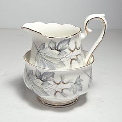 Royal Albert Sugar Bowl and Creamer Silver Maple