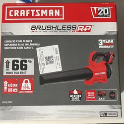 Craftsman V20 20-volt Max 410-CFM 110-MPH Battery Handheld Leaf Blower 5 Ah (Battery and Charger Included)
