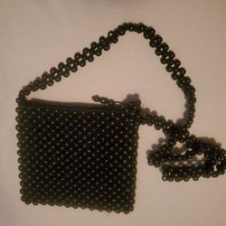 Black Beaded Purse 