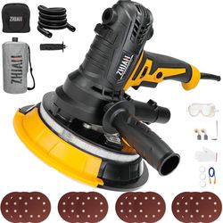 900W Handheld Drywall Sander, Sander for Walls,Rough and fine Sanding - Variable Speed, Upgraded Pad, Adjustable Suction, 12 Pcs Sanding Discs,Drywall