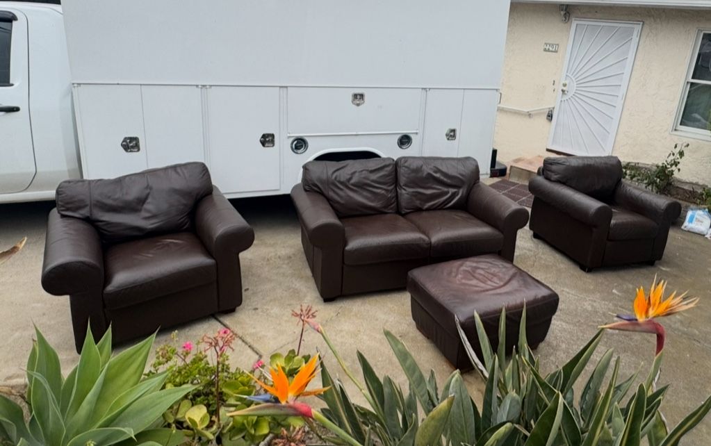Genuine leather sofa / couch set