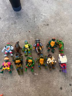 Vintage 1980s and 1990s Teenage Mutant Ninja Turtle Action Figures - $10 each