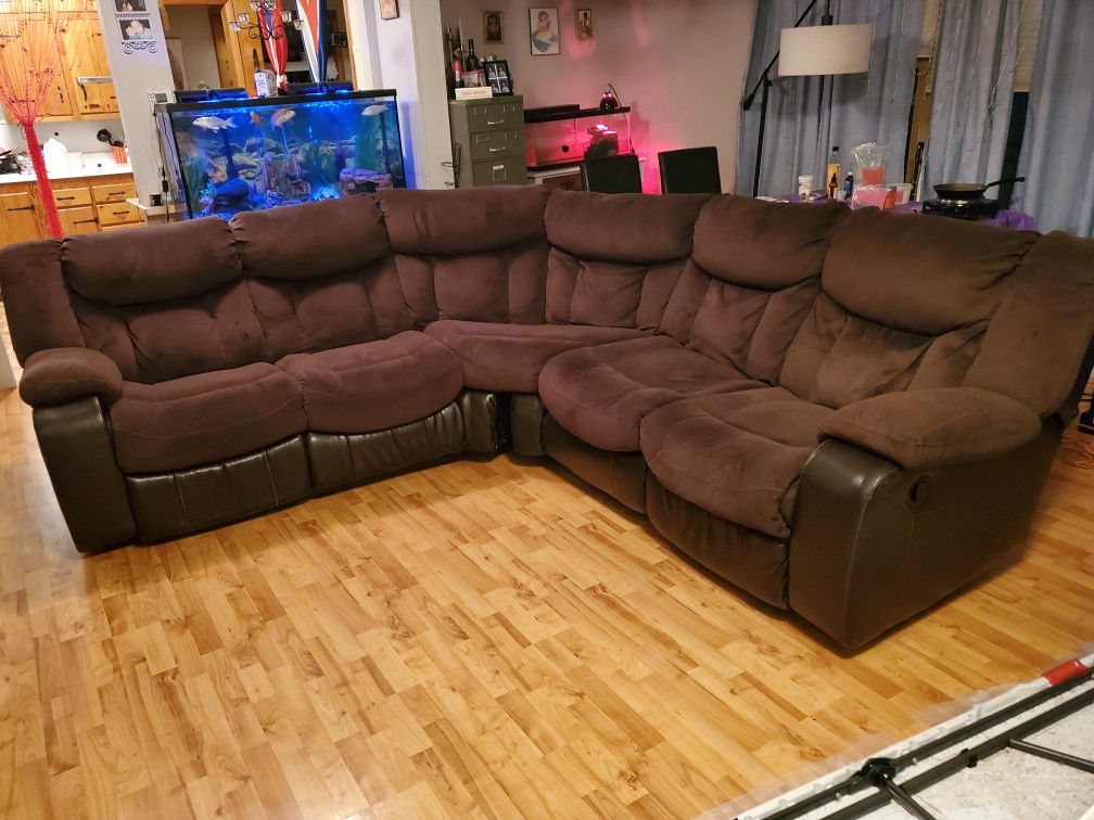 Brown L Couch $800.00 OBO