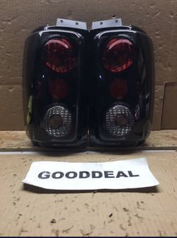 OT80 Fit 97-02 Ford Expedition Black Smoked Halogen Tail Lights 