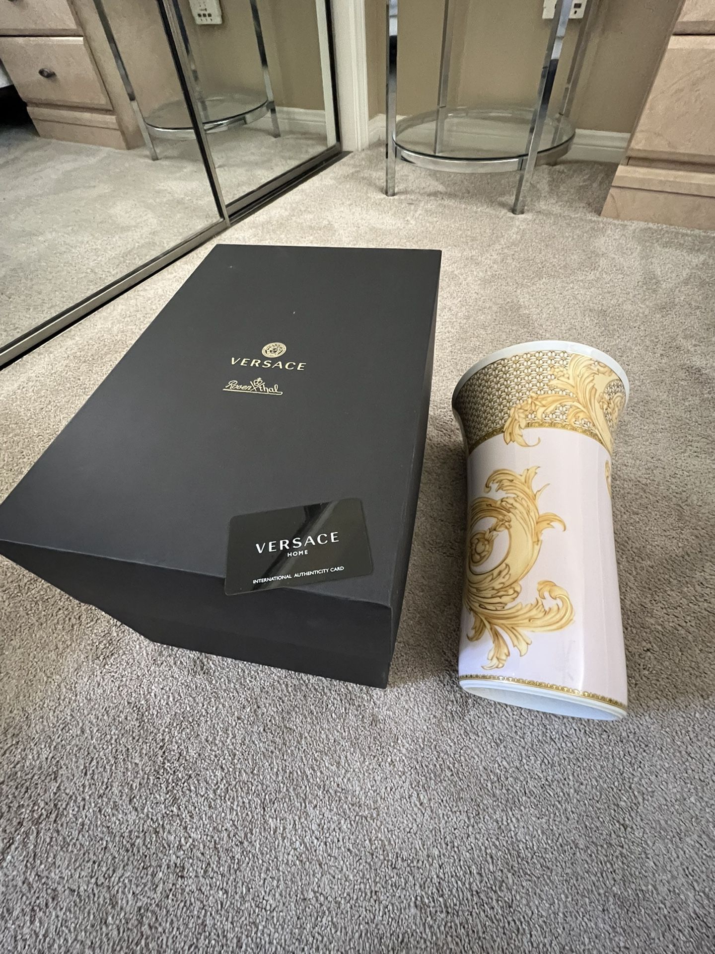 Versace Vase, Porcelain, 13 1/2 inch | Byzantine Dreams