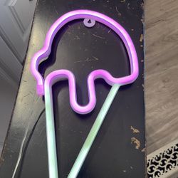 Light Up Ice Cream Cone About 12 Inches Tall