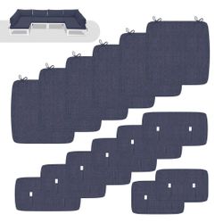 New 14 Pcs Patio Cushion Cover Seat Back Pillow Cover 