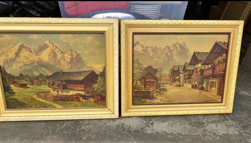 Two oil paintings by Heinz Theis 1(contact info removed) both signed