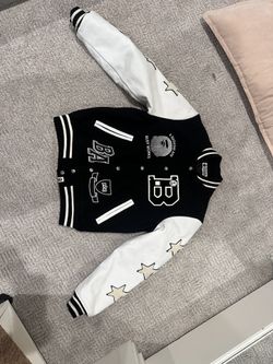 Bape Varsity Leather Sleeve Jacket