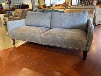 Modern 77″ Cool Tone Grey Sofa