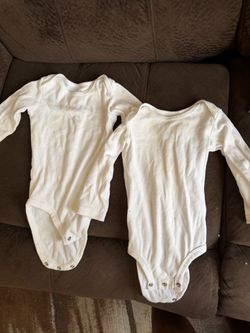 baby white long sleeve onesie 12 m