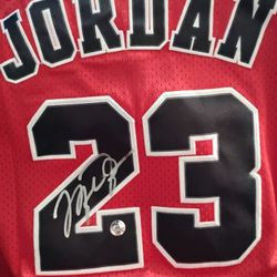 Michael Jordan Autograph Signed COA Jersey Chicago Bulls 