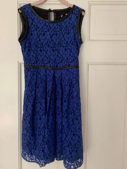 girl blue dress fit size 6T or 7T