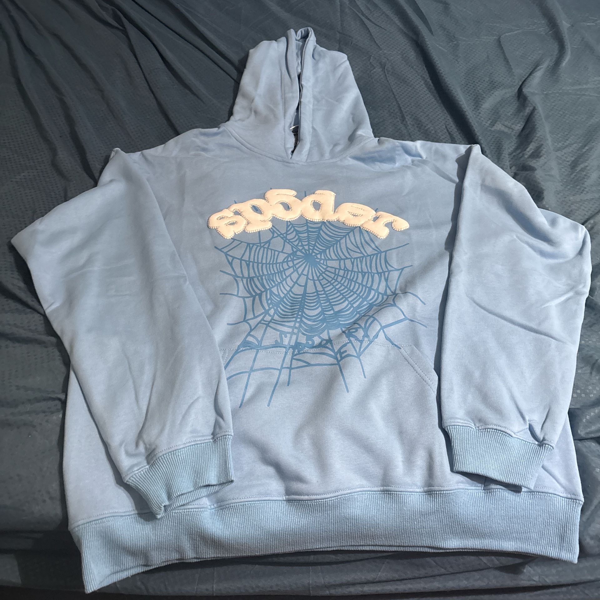 Large Blue Sp5der Hoodie 