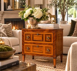 Luxury Furniture Alfonso Marina Luxury Marquetry 2-Drawer Chest – 2 Original Keys
