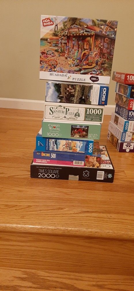 500 to 1500 peice puzzles 