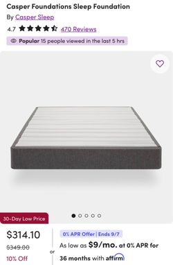 Casper queen bed foundation