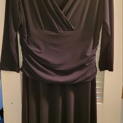 Womans Long Sleeve Black Dress Size XL 