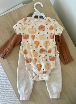 Rabbit and Bear Organic by Emily & Oliver Infant Baby Boy Girl Jacket Set of 4 Pieces 3-6 months