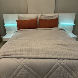 White Bed Frame - Queen Size 