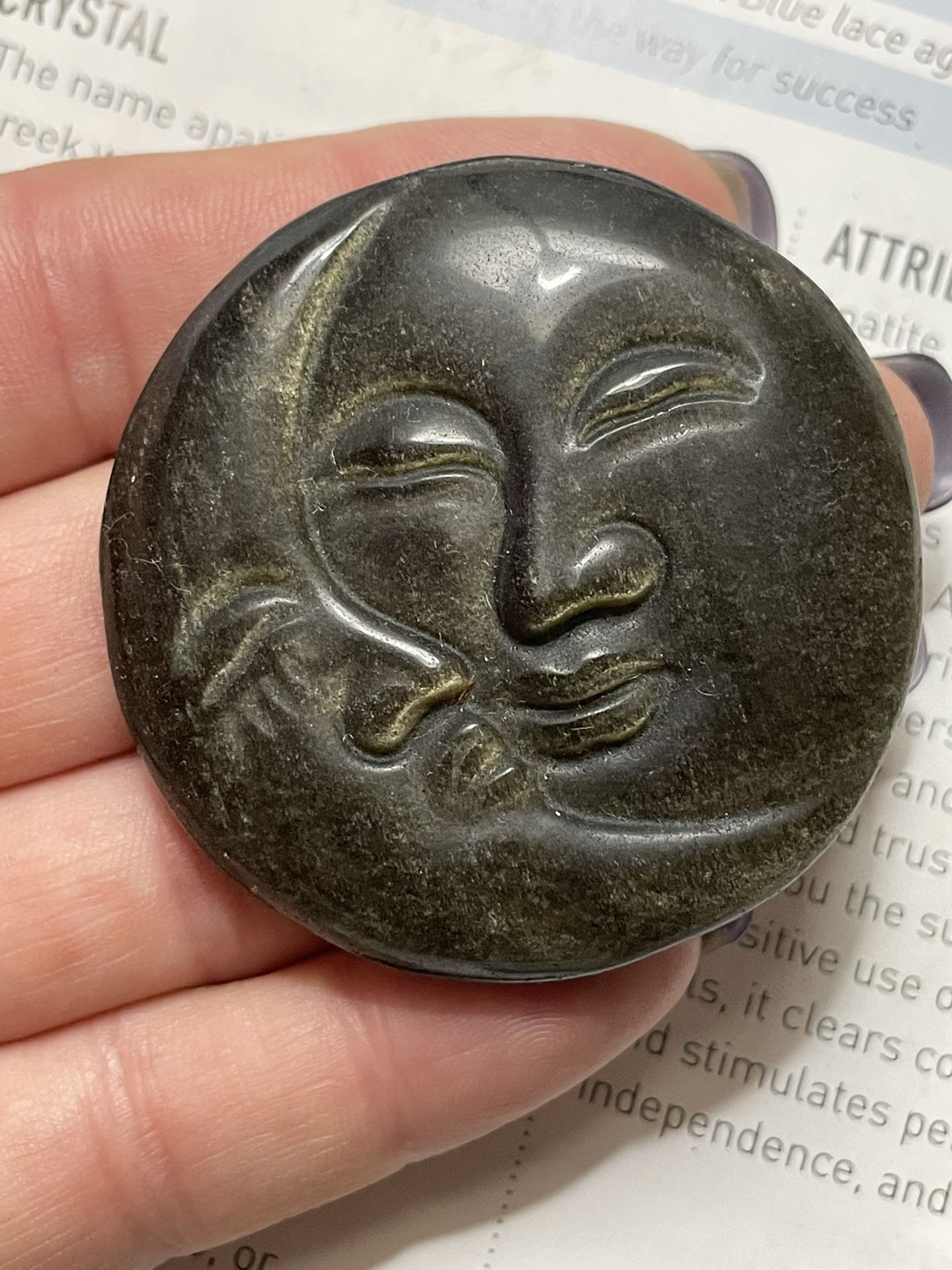 Silver Sheen Obsidian Moon And Sun