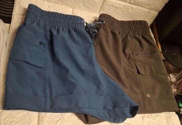 2 Pairs of Ladies Layers Lightweight Utility Zip  Pocket Cargo Shorts