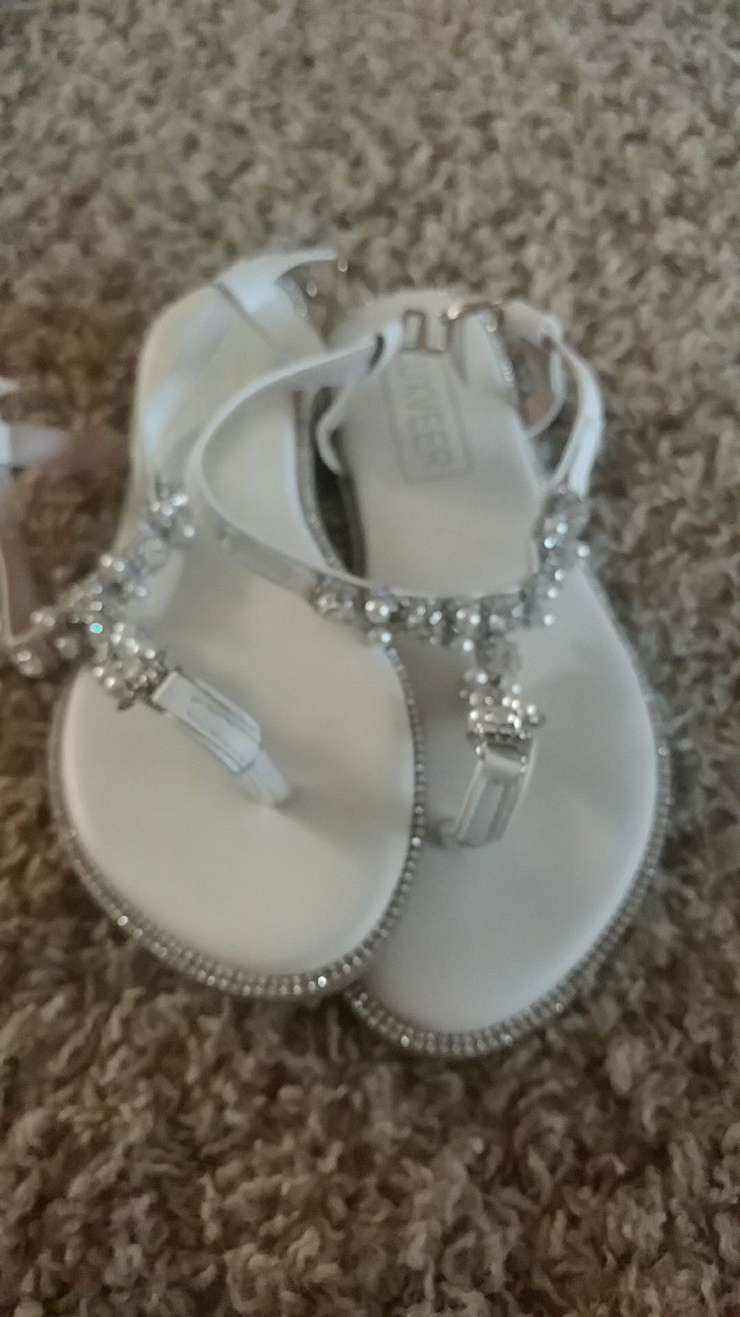 White beach wedding sandals