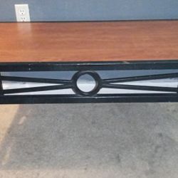 Nice Black Metal Framed Rectangular Coffee Table