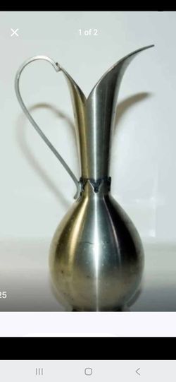 Vintage Metal pewter Norway Pitcher Jug
