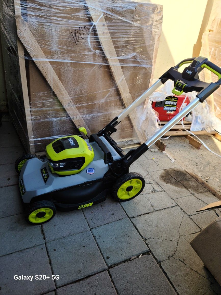 Ryobi 40v Hp Brushless 21-in Cordless Battery Walk Behind Multi-blade Self Propelled Mower