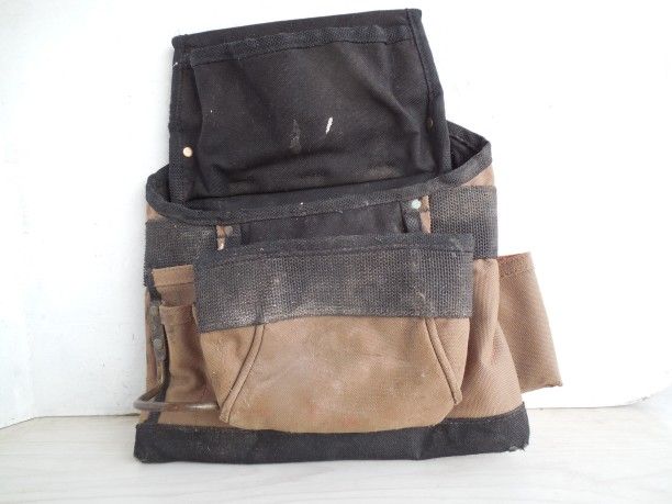 5 Pocket 2 Pencil Slot Tool Pouch Bag Holder 