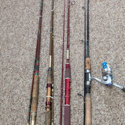 Fishing Rods (1)Shakespeare Ugly Stik Lite Pro Graphite LPSP 1170 2M 7' Action Medium 6-12 Line With Cirtus 5.2:1 Spinning Fishing Reel (1) Berkley CR