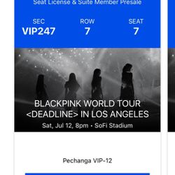 BlackPink Tickets For Sale Saturday July 12 At Sofi
