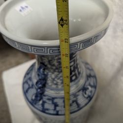 Blue White Vase With Handles