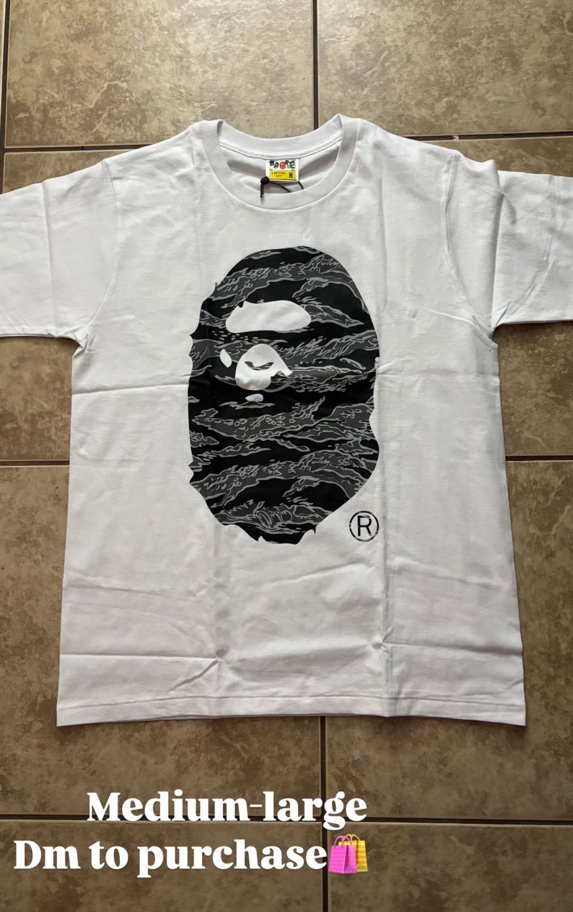 bape shirt small-large