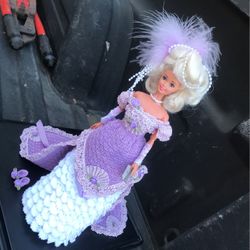 Vintage Barbie With Crochet Dress