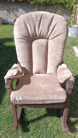 NEW VELVET COFFEE BACK+SEAT CUSHION SET FOR GLIDER OR ROCKING CHAIR