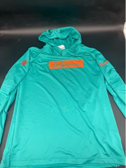 Nike Miami Dolphins Hoodie Shirt Work Out Team Issue Coach Player Mens Large