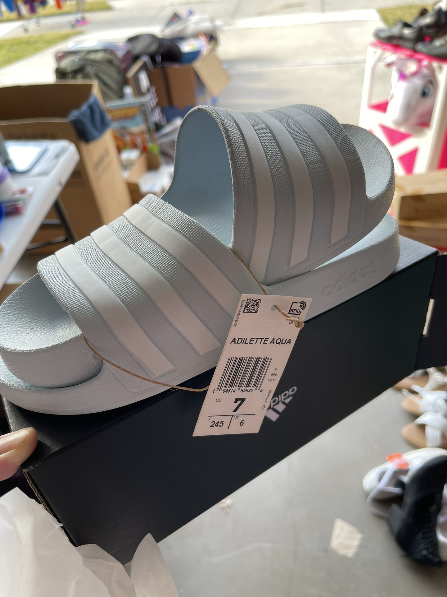 Brand New Adidas Slides Sz :7, Sz 5 