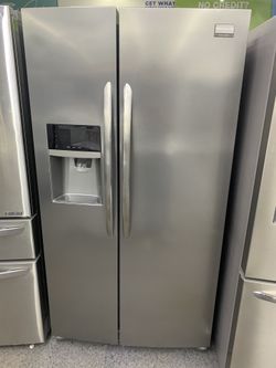 Frigidaire stainless side by side with warranty delivery available