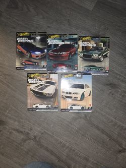 5 Premium Fast and The Furious HW Lot