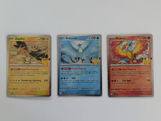 Articuno Zapdos Moltres 30th Celebration Promo Set MEP 096–098