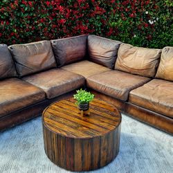 Pottery Barn Brown "L" Shape Couch 