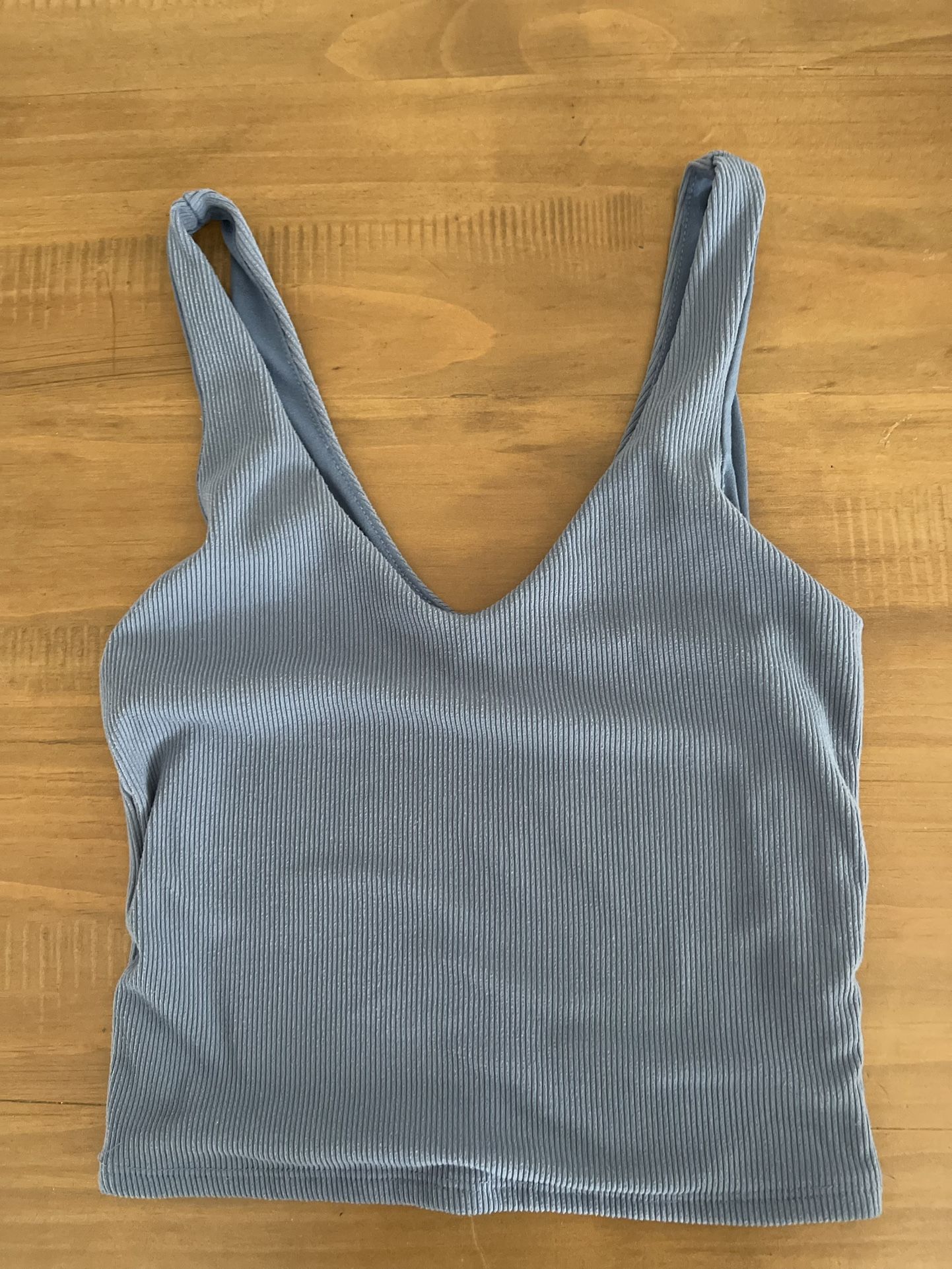 Gaze women’s blue ribbed sport tank size S 