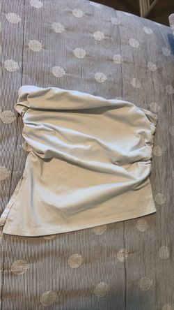 White Strapless Crop Tube Top