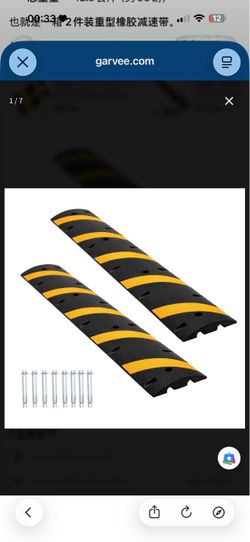Heavy Duty Rubber Speed Bumps 2-Pack