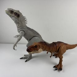 Jurassic World Destroy N Devour Indominus & Chompin' Rex 23" Figure Dinosaurs