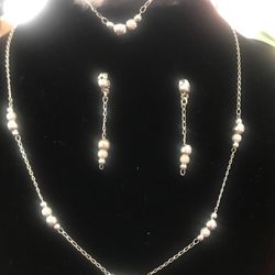 Necklace Set 3 Pieces Real Silver 925