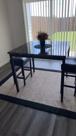 High Table and Barstool Dining Room Set