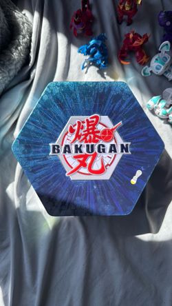 Bakugan Lot w/ Metal Storage Tin, 10 Bakugan, Cards & Accessories